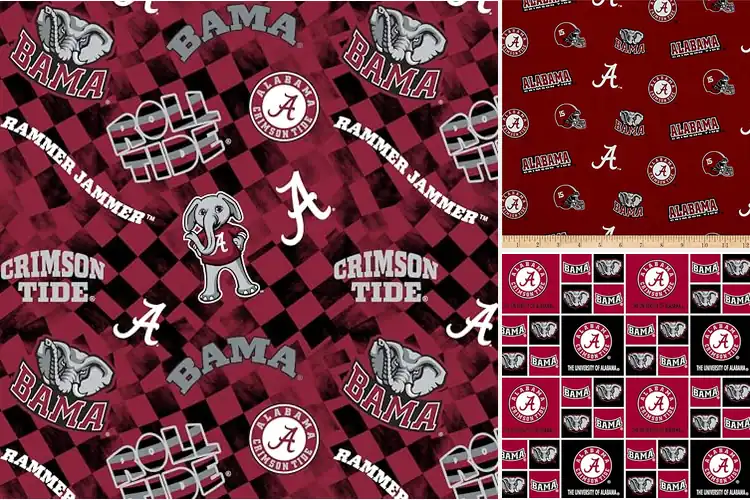 Detailed view of Best Alabama Crimson Tide Cotton Fabric