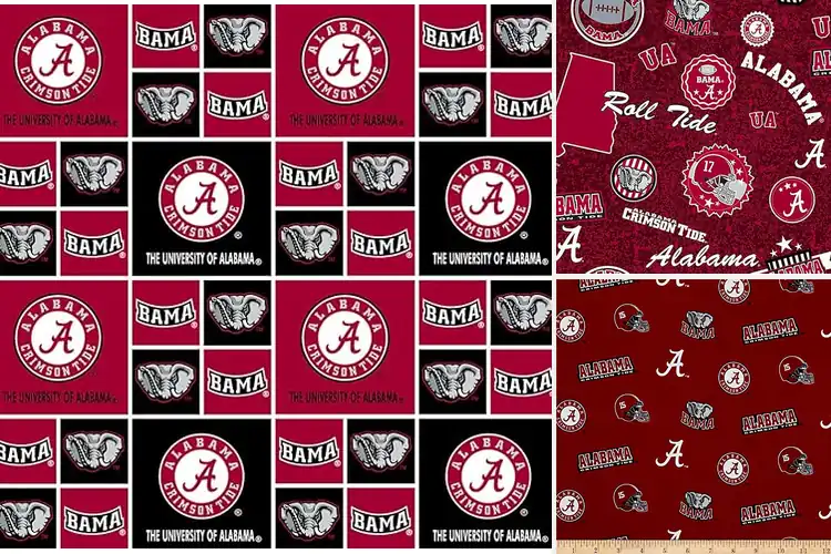 Detailed view of Best Alabama Crimson Tide Decor Fabric