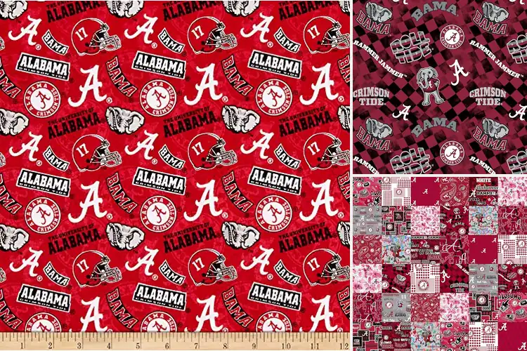 Detailed view of Best Alabama Crimson Tide Fabric For Gift Making