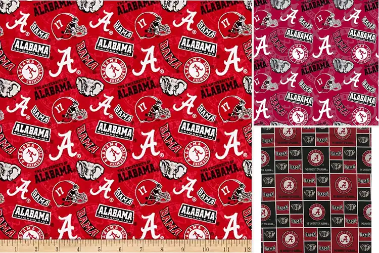 Detailed view of Best Alabama Crimson Tide Fabrics