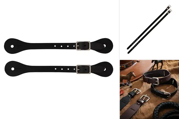 Detailed view of Best Black Riding Straps