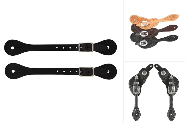 Detailed view of Best Black Spur Straps
