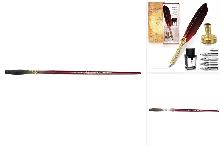 Detailed view of Best Brown Grey Red Quills For Artists