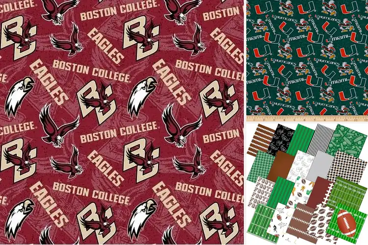 Detailed view of Best College Football Fabrics