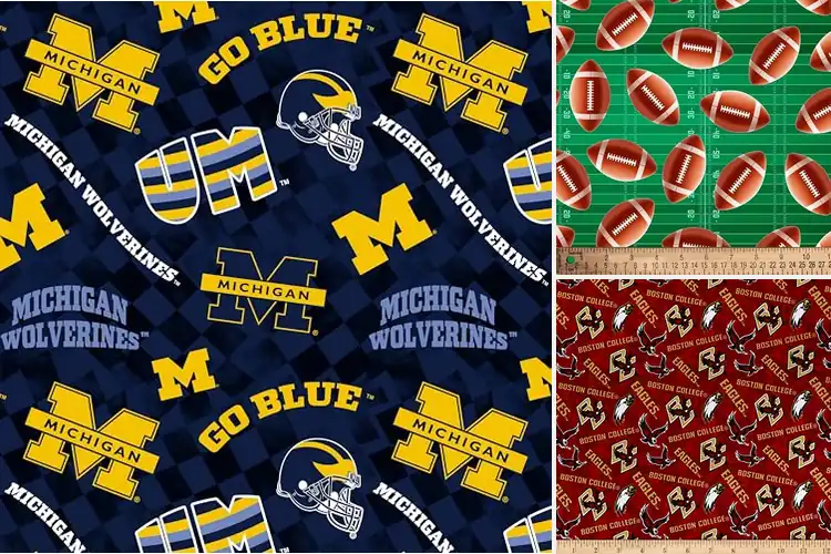 Detailed view of Best College Football Fan Gift Cotton Fabric