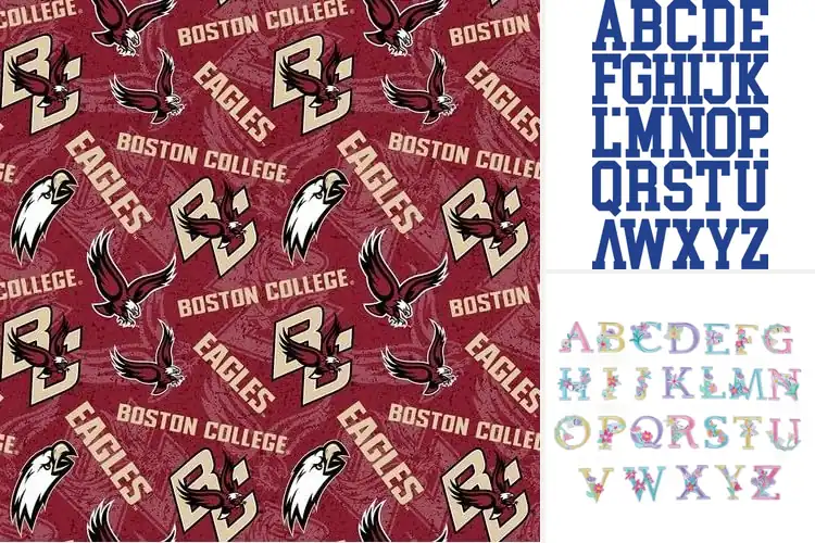 Detailed view of Best College Letter Fabrics for Bold Team Spirit