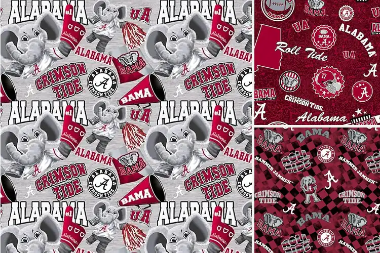 Detailed view of Best Cotton Fabric For Alabama Crimson Tide Enthusiasts