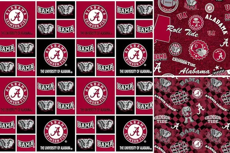 Detailed view of Best Crimson Tide Sewing Gift Fabric