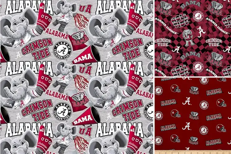 Detailed view of Best Crimson Tide Textile: Craft Your Team Spirit in Style