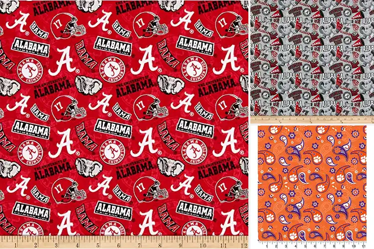 Detailed view of Best Crimson Tide Upholstery Fabric Material