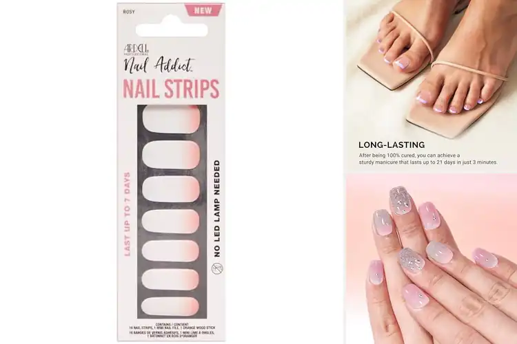 Detailed view of Best Easy-To-Apply Nail Strips : Salon Shine, No Lamp