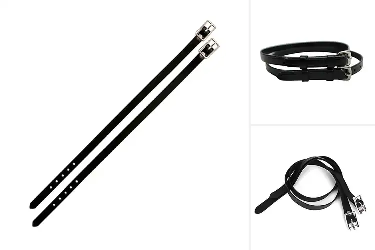 Detailed view of Best English Leather Spur Straps