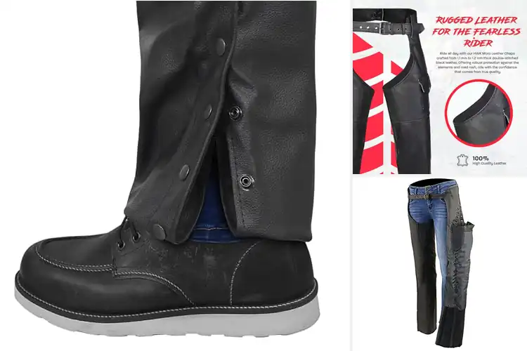 Detailed view of Best Genuine Leather Riding Chaps