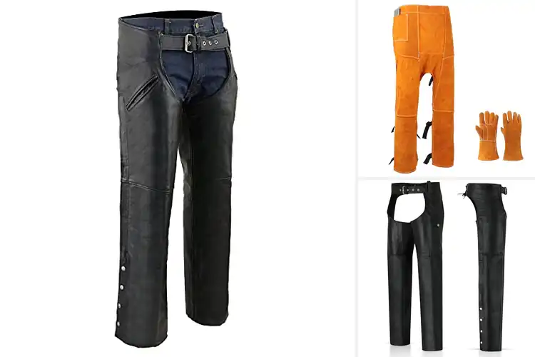 Detailed view of Best Heavy Duty Leather Chaps