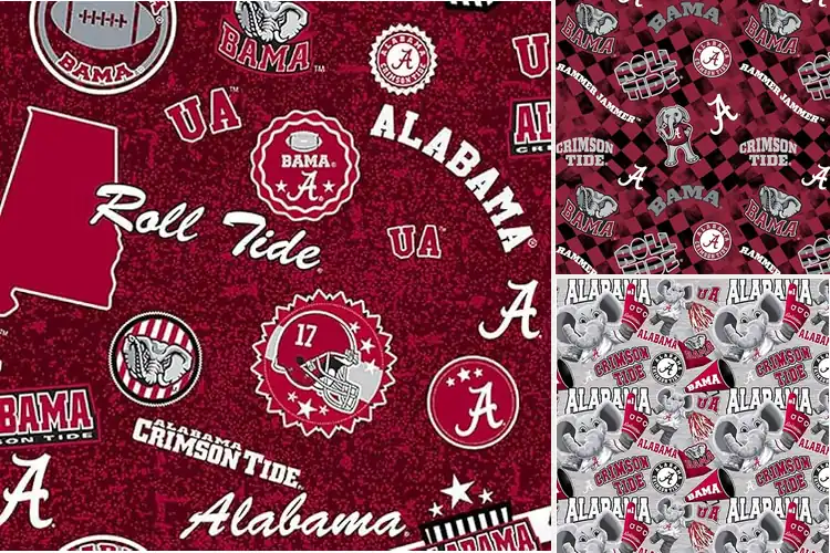 Detailed view of Best Licensed Alabama Fabric