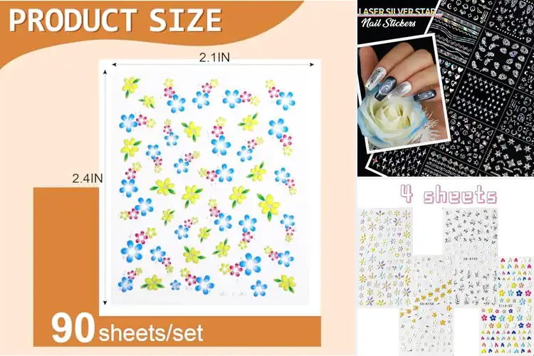 Detailed view of Best Nail Art Sticker Sets for Easy Stylish Designs