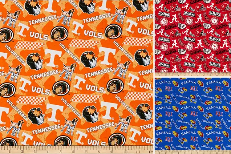 Detailed view of Best NCAA Cotton Fabric: Show Your Team Spirit