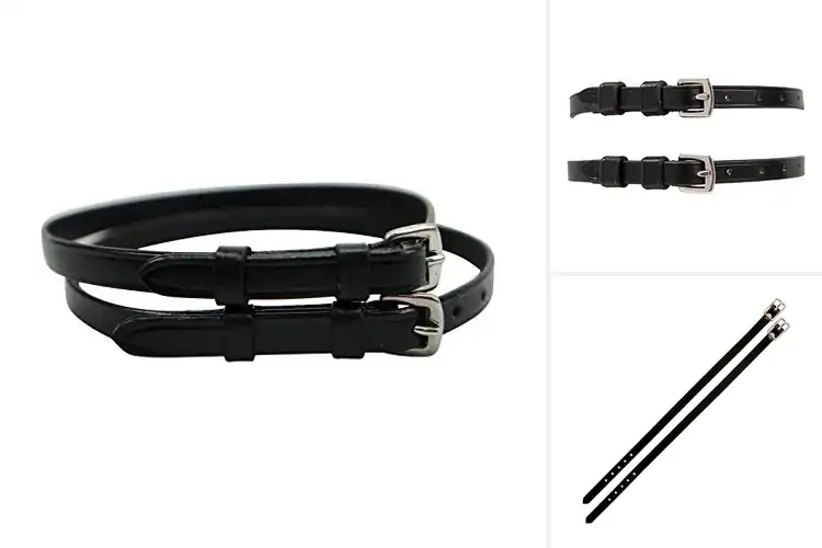 Detailed view of Best Premium English Leather Spur Straps