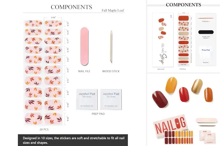 Detailed view of Best Semi Cured Gel Nail Strips For Nails Maple