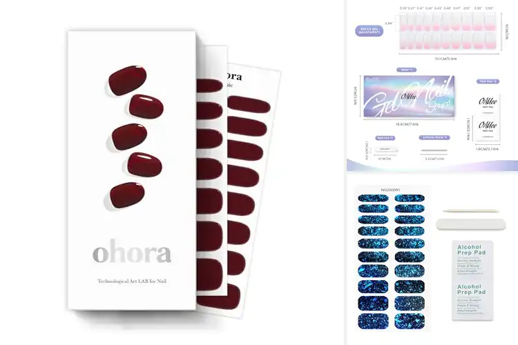 Detailed view of Best Semi Cured Nail Wraps