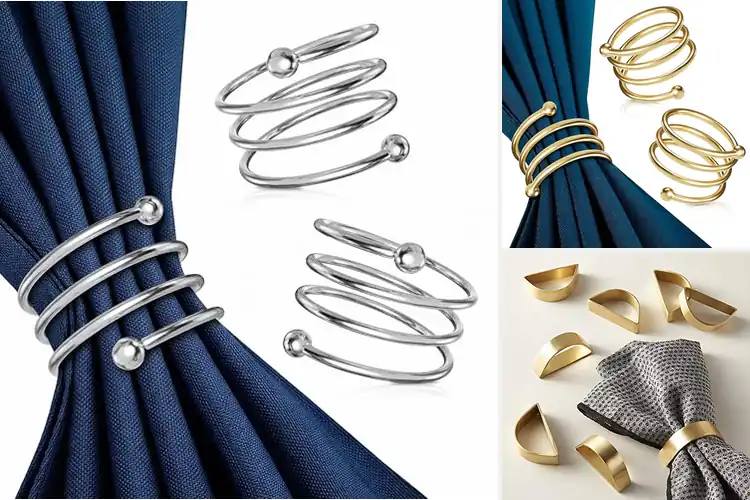 Detailed view of Best Set Of 8 Napkin Rings for Effortless Table Elegance