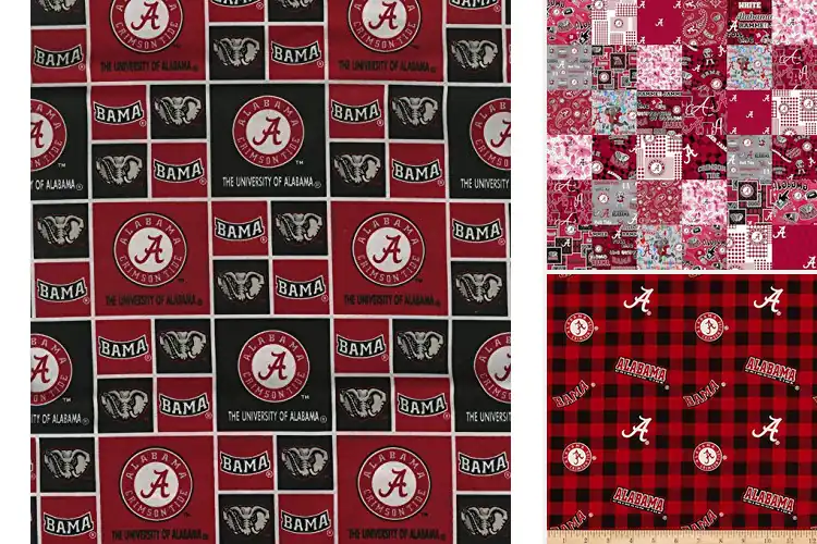 Detailed view of Best Sports Fan Gift Cotton Fabric Alabama