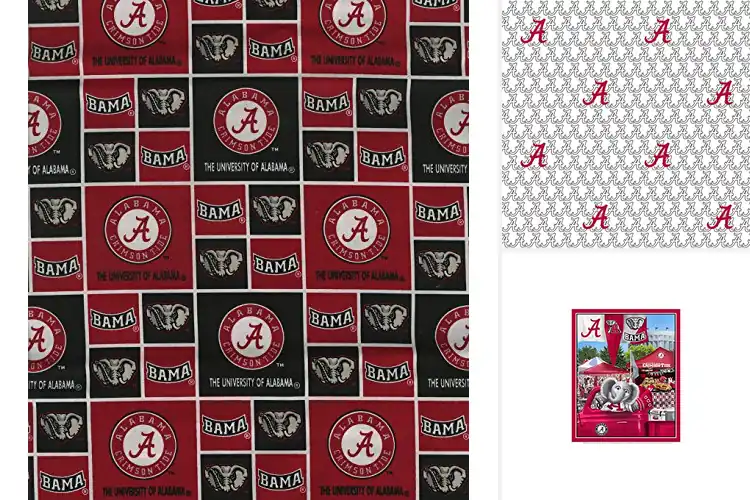 Detailed view of Best Sports Fan Gifts Alabama Cotton Fabric