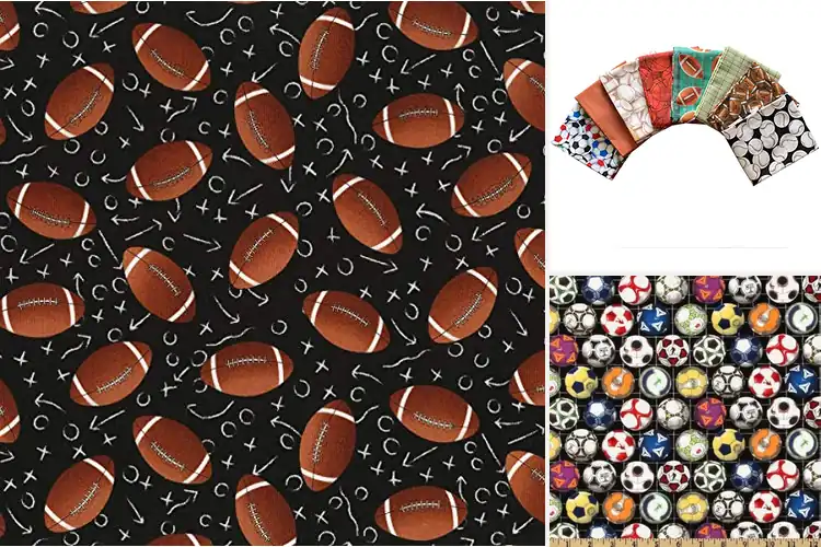 Detailed view of Best Sports Fan Quilt Fabric