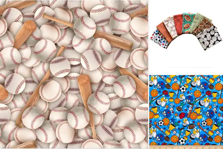 Detailed view of Best Sports Theme Sewing Fabric