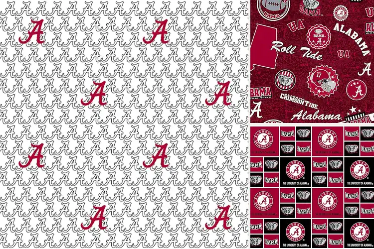 Detailed view of Best Sykel Licensed Alabama Fabrics
