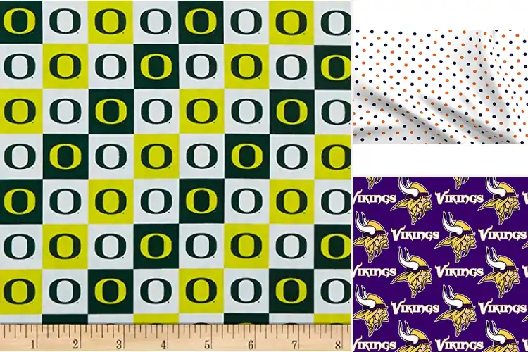 Detailed view of Best Team Colors Cotton Fabric: Craft Your Spirit in Style