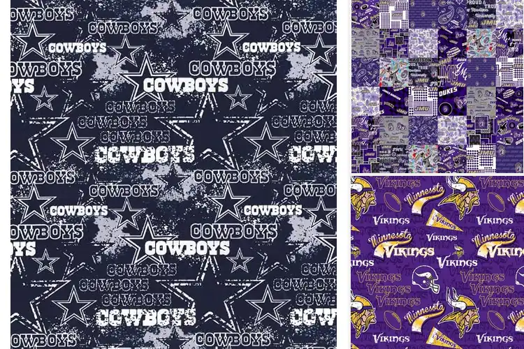 Detailed view of Best Team Spirit Quilt Fabric: Craft Your Pride with Ease