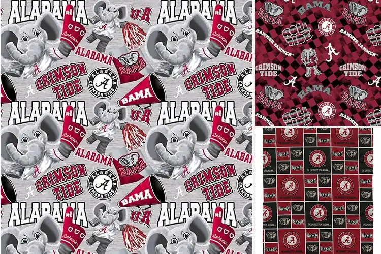 Detailed view of Best University Of Alabama Team Colors Fabric