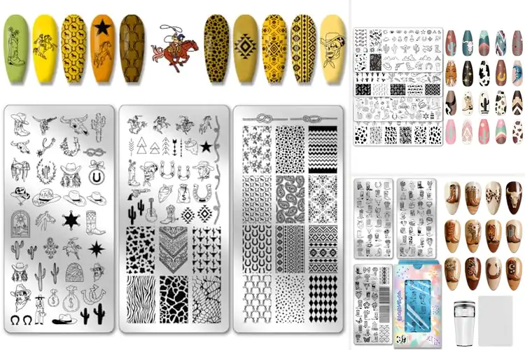 Detailed view of Best Western Nail Art Templates